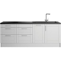 OPTIFIT Küche Ahus, 225 cm breit, ohne E-Geräte, Soft Close Funktion, MDF Fronten
