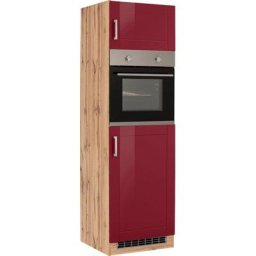 HELD MÖBEL Backofen/Kühlumbauschrank Tinnum 60 cm breit, 200 cm hoch, Metallgriffe, MDF Fronten, Nischenmaß 88 cm