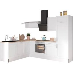 OPTIFIT Küche Ahus, 200 x 270 cm breit, ohne E-Geräte, Soft Close Funktion, MDF Fronten