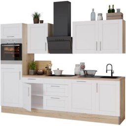 OPTIFIT Küche Ahus, 280 cm breit, ohne E-Geräte, MDF Fronten, Soft Close Funktion