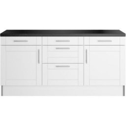 OPTIFIT Küche Ahus, 180 cm breit, ohne E-Geräte, Soft Close Funktion, MDF Fronten