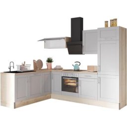 OPTIFIT Küche Ahus, 200 x 270 cm breit, ohne E-Geräte, Soft Close Funktion, MDF Fronten