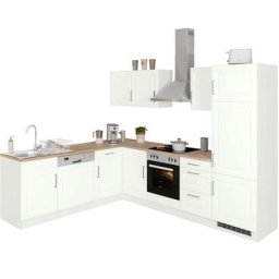 HELD MÖBEL Winkelküche Stockholm, Stellbreite 220/280 cm, mit hochwertigen MDF Fronten im Landhaus-Stil