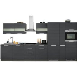 HELD MÖBEL Küche Luhe, 390 cm breit, wahlweise mit oder ohne E-Geräten, gefräste MDF-Fronten