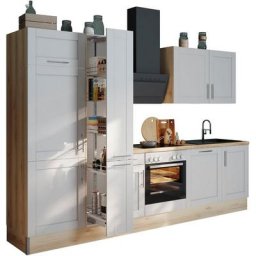 OPTIFIT Küche Ahus, 310 cm breit, MDF Fronten, Soft Close Funktion