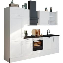 OPTIFIT Küche Ahus, 280 cm breit, ohne E-Geräte, MDF Fronten, Soft Close Funktion
