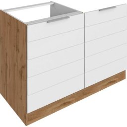 HELD MÖBEL Spülenschrank Luhe 120 cm breit, hochwertige MDF-Fronten mit waagerechter Lisene