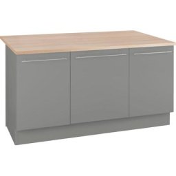 OPTIFIT Kochinsel Bern, mit durchgehender Arbeitsplatte als Theke, Breite 160 cm