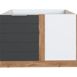 HELD MÖBEL Eckunterschrank Luhe 120 cm breit, hochwertige MDF-Fronten mit waagerechter Lisene