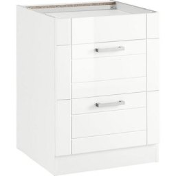 HELD MÖBEL Kochfeldumbauschrank Tinnum 60 cm breit, 2 Auszüge, Metallgriffe, MDF Fronten