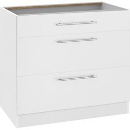 wiho Küchen Unterschrank Unna 90 cm breit, mit 2 großen Auszügen, ohne Arbeitsplatte