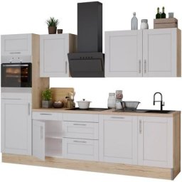 OPTIFIT Küche Ahus, 280 cm breit, ohne E-Geräte, MDF Fronten, Soft Close Funktion