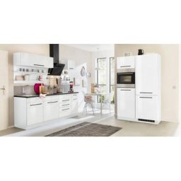 HELD MÖBEL Küchenzeile Tulsa, ohne E-Geräte, Breite 330 cm, schwarze Metallgriffe, MDF Fronten