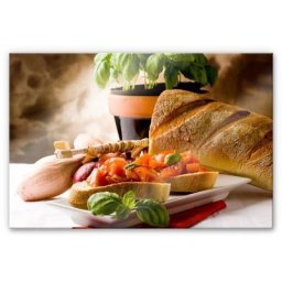 Wall-Art Küchenrückwand Spritzschutz Bruschetta Italiana, (1-tlg)