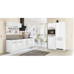 HELD MÖBEL Küchenzeile Tulsa, ohne E-Geräte, Breite 350 cm, schwarze Metallgriffe, MDF Fronten