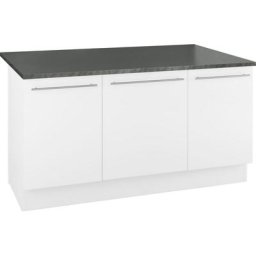 OPTIFIT Kochinsel Bern, mit durchgehender Arbeitsplatte als Theke, Breite 160 cm
