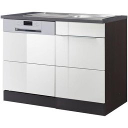 HELD MÖBEL Spülenschrank Brindisi 110 cm breit, inkl. Möbeltür für Geschirrspüler sowie Einbauspüle