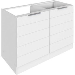 HELD MÖBEL Spülenschrank Luhe 120 cm breit, hochwertige MDF-Fronten mit waagerechter Lisene