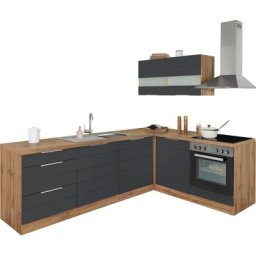 HELD MÖBEL Küche Luhe, Stellbreite 240x180 cm, wahlweise mit oder ohne E-Geräten, MDF-Fronten