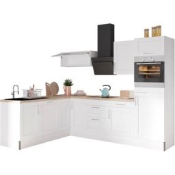 OPTIFIT Küche Ahus, 200 x 270 cm breit, ohne E-Geräte, Soft Close Funktion, MDF Fronten