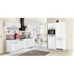 HELD MÖBEL Küchenzeile Tulsa, ohne E-Geräte, Breite 330 cm, schwarze Metallgriffe, MDF Fronten
