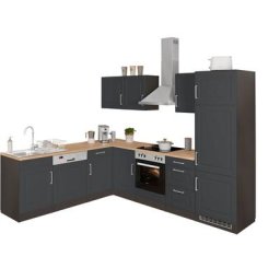 HELD MÖBEL Winkelküche Stockholm, Stellbreite 220/280 cm, mit hochwertigen MDF Fronten im Landhaus-Stil
