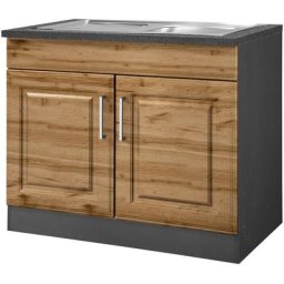 HELD MÖBEL Spülenschrank Stockholm hochwertige MDF-Fronten