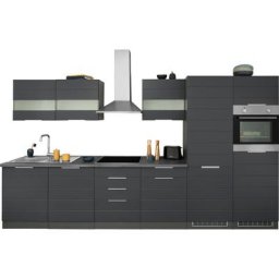 HELD MÖBEL Küche Luhe, 360 cm breit, wahlweise mit oder ohne E-Geräten, gefräste MDF-Fronten