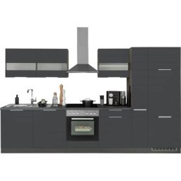 HELD MÖBEL Küche Luhe, 330 cm breit, wahlweise mit oder ohne E-Geräten, gefräste MDF-Fronten