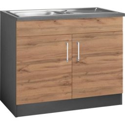 HELD MÖBEL Spülenschrank Colmar 100 cm, mit Metallgriff