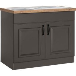 wiho Küchen Spülenschrank Erla 100 cm breit mit Kassettenfront