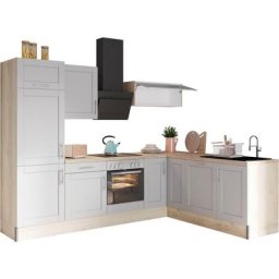 OPTIFIT Küche Ahus, 200 x 270 cm breit, ohne E-Geräte, Soft Close Funktion, MDF Fronten