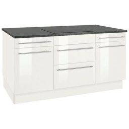 OPTIFIT Kochinsel Bern, Stellbreite 160x95 cm mit höhenverstellbaren Füßen, mit Metallgriffen