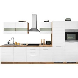 HELD MÖBEL Küche Luhe, 360 cm breit, wahlweise mit oder ohne E-Geräten, gefräste MDF-Fronten