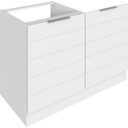 HELD MÖBEL Spülenschrank Luhe 120 cm breit, hochwertige MDF-Fronten mit waagerechter Lisene
