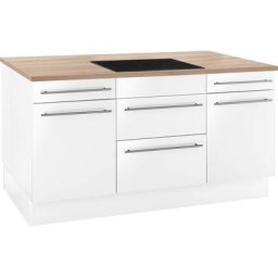 OPTIFIT Kochinsel Bern, Stellbreite 160x95 cm mit höhenverstellbaren Füßen, mit Metallgriffen