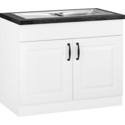 wiho Küchen Spülenschrank Erla 100 cm breit mit Kassettenfront