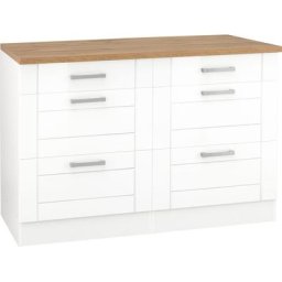 HELD MÖBEL Unterschrank Tinnum 120 cm breit, Metallgriffe, MDF Fronten, mit 2 Schubkästen