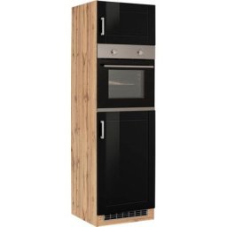 HELD MÖBEL Backofen/Kühlumbauschrank Tinnum 60 cm breit, 200 cm hoch, Metallgriffe, MDF Fronten, Nischenmaß 88 cm