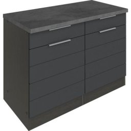 HELD MÖBEL Unterschrank Luhe 120 cm breit, für viel Stauraum, MDF-Fronten mit waagerechter Lisene