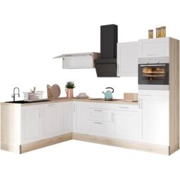 OPTIFIT Küche Ahus, 200 x 270 cm breit, ohne E-Geräte, Soft Close Funktion, MDF Fronten