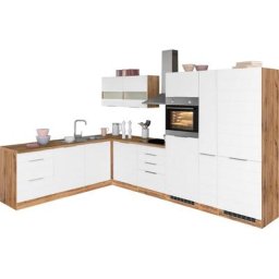 HELD MÖBEL Küche Luhe, Stellbreite 240x330 cm, wahlweise mit oder ohne E-Geräten, MDF-Fronten