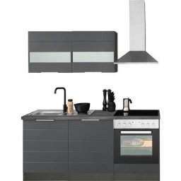 HELD MÖBEL Küche Luhe, 180 cm breit, wahlweise mit oder ohne E-Geräten, gefräste MDF-Fronten
