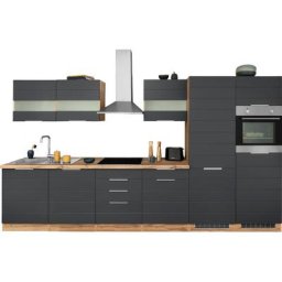 HELD MÖBEL Küche Luhe, 360 cm breit, wahlweise mit oder ohne E-Geräten, gefräste MDF-Fronten