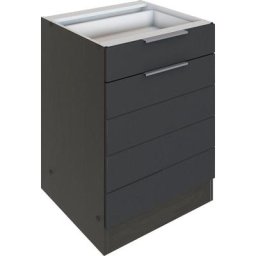 HELD MÖBEL Unterschrank Luhe 60 cm breit, hochwertige MDF-Fronten mit waagerechter Lisene