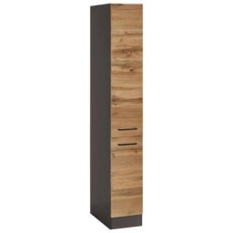 HELD MÖBEL Apothekerschrank Tulsa 30 cm breit, 200 cm hoch, mit 2 Auszügen, Metallgriff, MDF Front