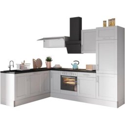 OPTIFIT Küche Ahus, 200 x 270 cm breit, ohne E-Geräte, Soft Close Funktion, MDF Fronten