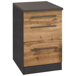 HELD MÖBEL Unterschrank Tulsa 50 cm breit, 1 Schubkasten, 2 große Auszüge, Metallgriff, MDF Front