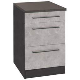 HELD MÖBEL Unterschrank Tulsa 50 cm breit, 1 Schubkasten, 2 große Auszüge, Metallgriff, MDF Front