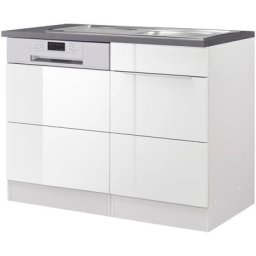 HELD MÖBEL Spülenschrank Brindisi 110 cm breit, inkl. Möbeltür für Geschirrspüler sowie Einbauspüle